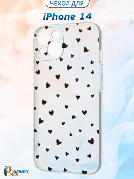 Infinity pick Чехол на iPhone 14 с принтом Сердечки