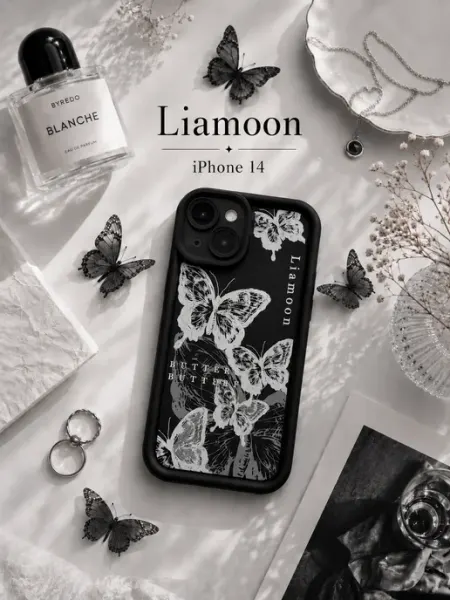 Liamoon Чехол на iPhone 14 объемный с принтом