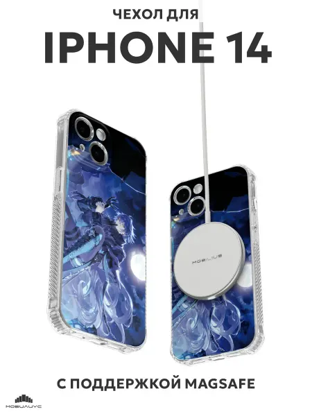 Мобилиус Чехол с MagSafe на iPhone 14 с принтом Геншин