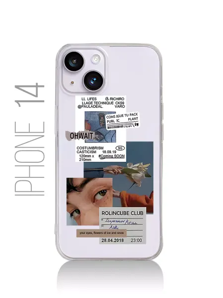 Nuobi my Style Чехол Iphone 14 Стиль Люди Цветы Минимализм Y2K Коллаж