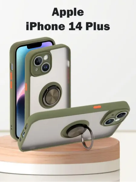 Чехол для iPhone 14 Plus айфон 14 плюс, с кольцом
