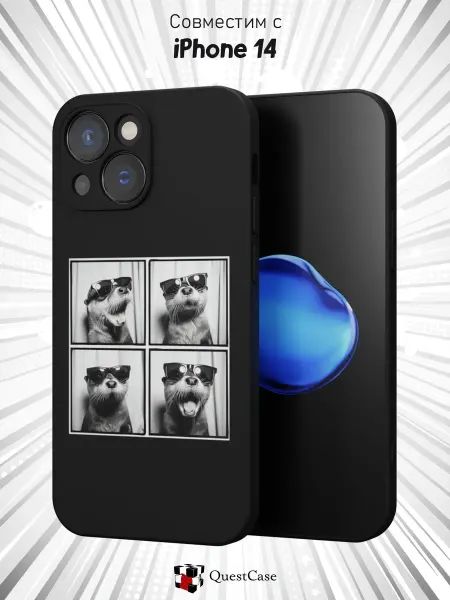 QuestCase Чехол на iPhone 14 с принтом Коллаж