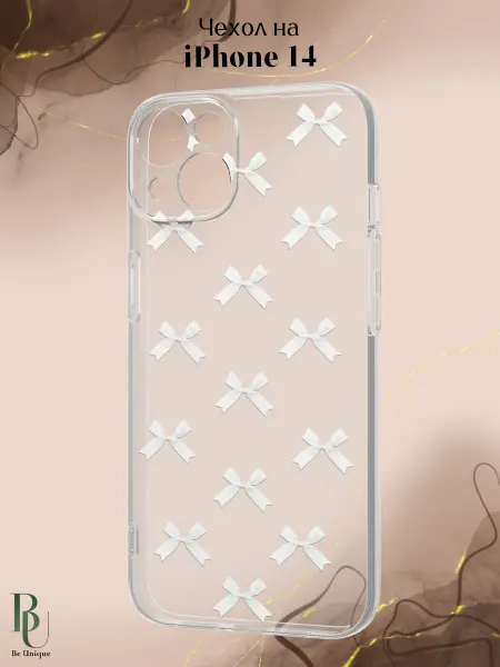 Be Unique Чехол на iPhone 14 с принтом Бантики