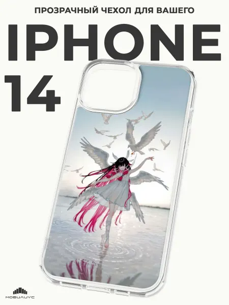 Мобилиус Чехол-бампер на iPhone 14 с принтом Геншин