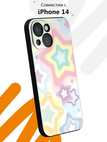 Мобилиус Чехол на iPhone 14 с принтом Звезды