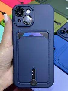 Чехол на iPhone 14 прозрачный с карманом