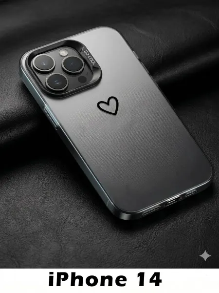 Чехол на iphone 14 с минималистичным принтом сердца