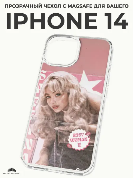 Мобилиус Чехол-бампер на iPhone 14 с принтом Пинтерест