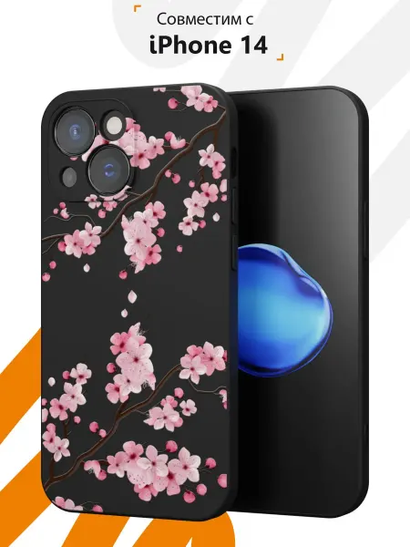 Мобилиус Чехол на iPhone 14 с принтом Сакура