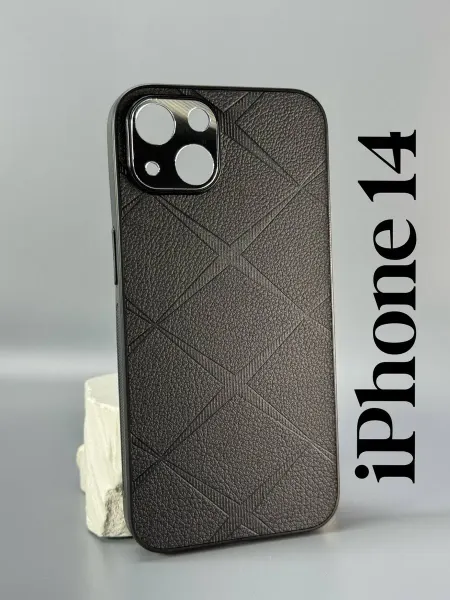 Чехол на iPhone 14, текстура зеленый
