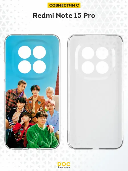 DesignOnCase Чехол на Xiaomi Redmi Note 15 Pro (4G) принт BTS