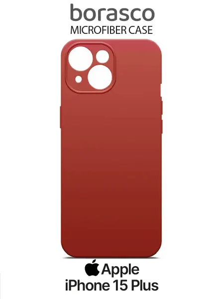 BORASCO Чехол на Apple iPhone 15 Plus Microfiber Case