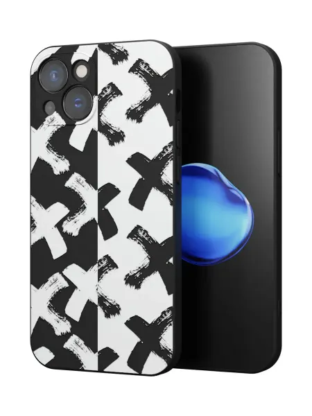 QuestCase Чехол на Apple Iphone 15 с принтом Крестики