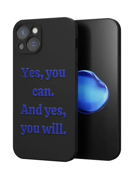 QuestCase Чехол на Apple Iphone 15 с принтом Надпись