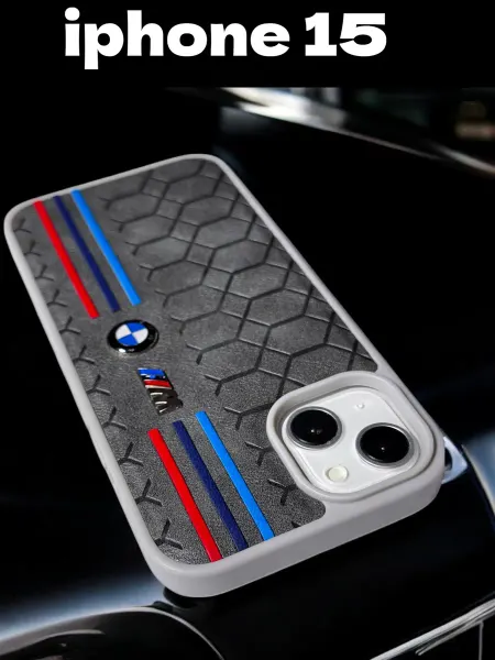 IPhone чехлы чехол на iphone 15 BMW серый