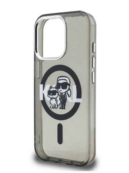 Karl Lagerfeld Чехол на iPhone 15 Pro Max с MagSafe, с глиттером