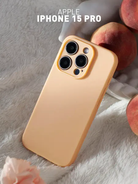Rosco Тонкий чехол на iPhone 15 Pro персиковый