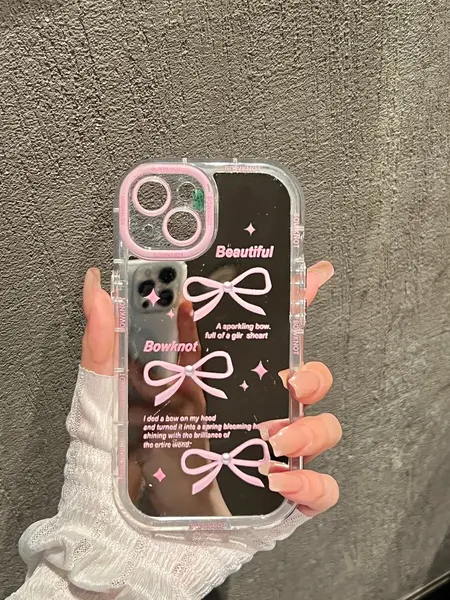 Чехол О'кейси, для iPhone 15, зеркальный, с принтом, защита камеры