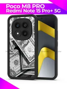 Чехол на Poco M8 Pro / Redmi Note 15 Pro+ Plus / Поко М8 Про / Редми Нот 15 Про+ Плюс с принтом, Доллары