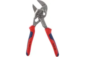 Клещи переставные-гаечный ключ KNIPEX зев 27 мм, длина 150 мм, хром, 2-комп. ручки KN-8605150
