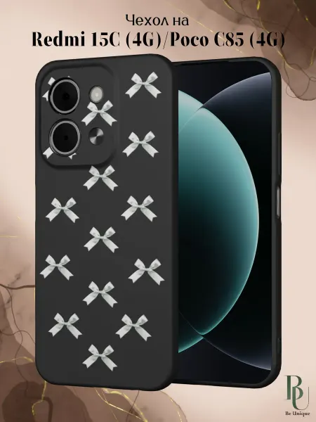 Be Unique Чехол на Redmi 15C 4G с принтом Бантики