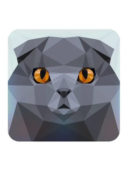 PrintShop Наклейка декоративная Котик 15x15 см