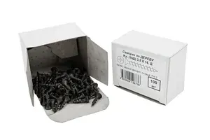 Саморез по дереву Чёрный 3.5 x 16 коp. 100 шт., PH.2, редкая резьба