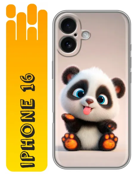 360skin Чехол на Iphone 16 Панда для девочек