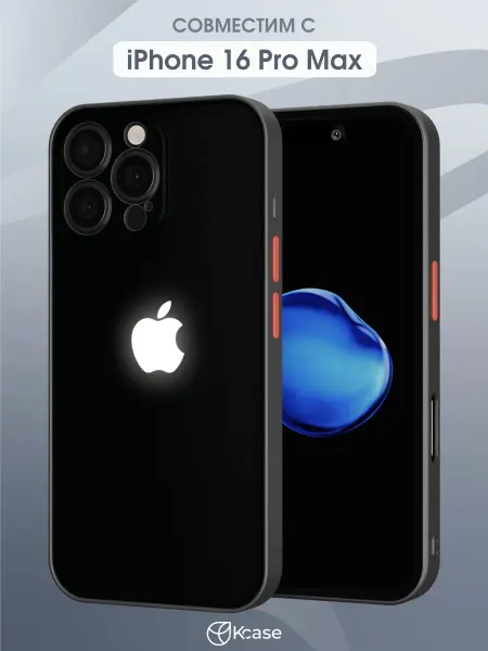 Kcase Чехол-бампер на Apple IPhone 16 Pro Max с принтом Apple
