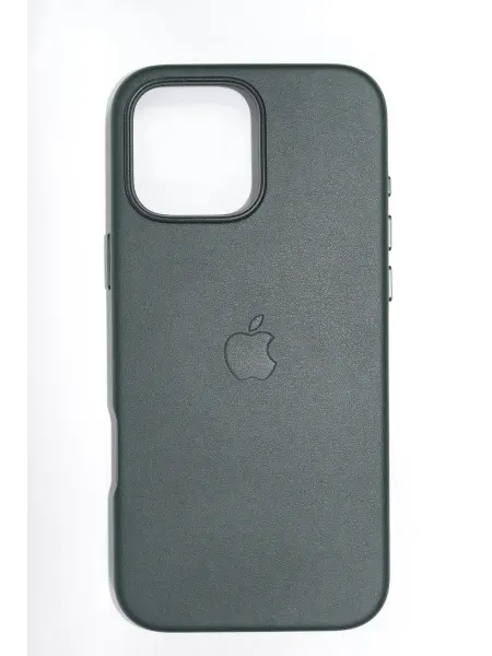 Apple Чехол на iPhone 16 Pro Max кожа Leather Vegan с лого MagSafe