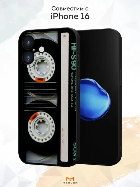 Мобилиус Чехол на Apple iPhone 16 с принтом Кассета