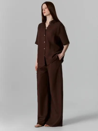MD store Летний льняной костюм с брюками