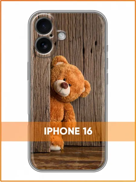 Case Face Чехол на Iphone 16 с принтом Мишка