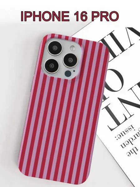CASE HOUSE Силиконовый чехол на iPhone 16 pro полосатый