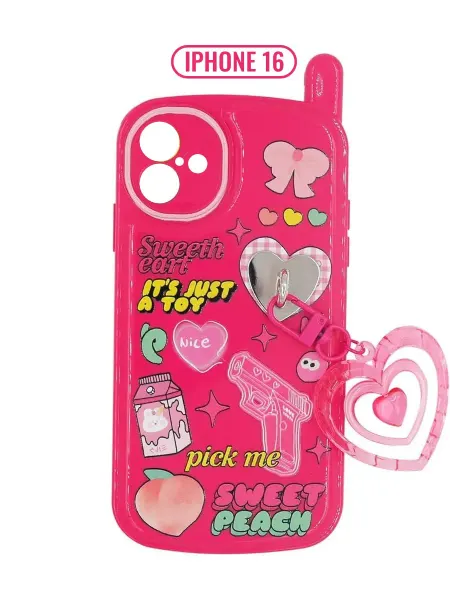 Case LAB. Чехол для iPhone 16 силиконовый с брелоком