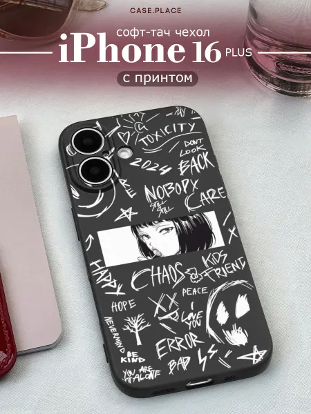 Case Place Чехол на iPhone 16 Plus аниме