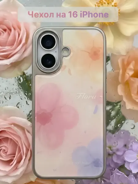 IPHONE CASE Чехол на iphone 16 с принтом женский противоударный