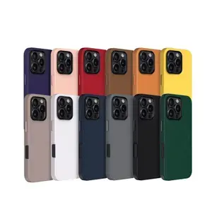 Чехол с MagSafe для iPhone 16 Pro Max MAG NOBLE COLLECTION кожаный Soft touch Темно Синий