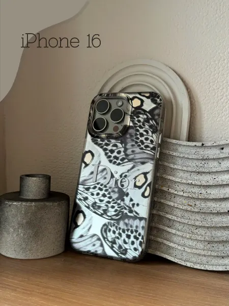 IPAK Чехол для iPhone 16 с принтом Dior силиконовый защитный