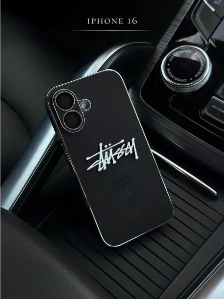 IPAK Чехол для iPhone 16 с принтом STUSSY стусси