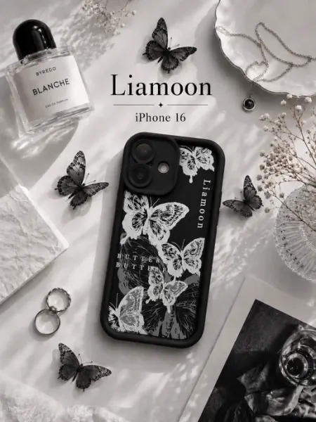 Liamoon Чехол на iPhone 16 объемный с принтом