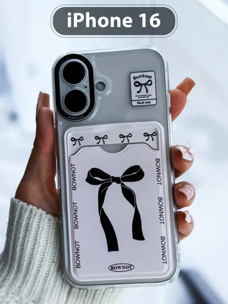 LUMILUM Чехол на iPhone 16 с кармашком для карт