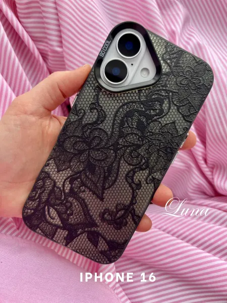LunaCase Чехол для iphone 16 с принтом кружево