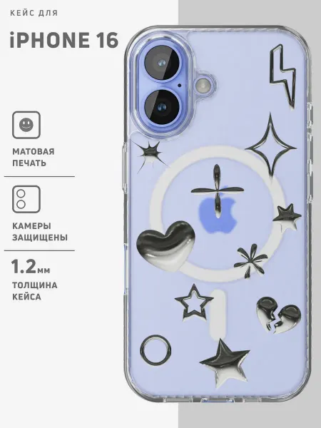 ONZO Чехол на iPhone 16 magsafe с принтом