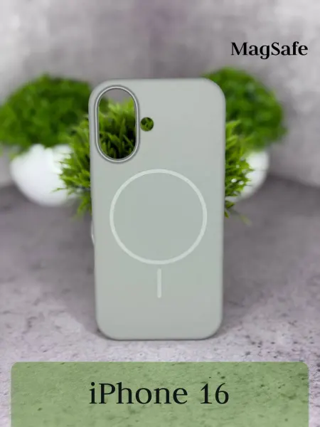 Чехол на iphone 16 силиконовый с MagSafe
