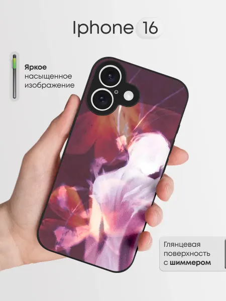 TiA MaX Чехол на iPhone 16 с принтом Мотылек