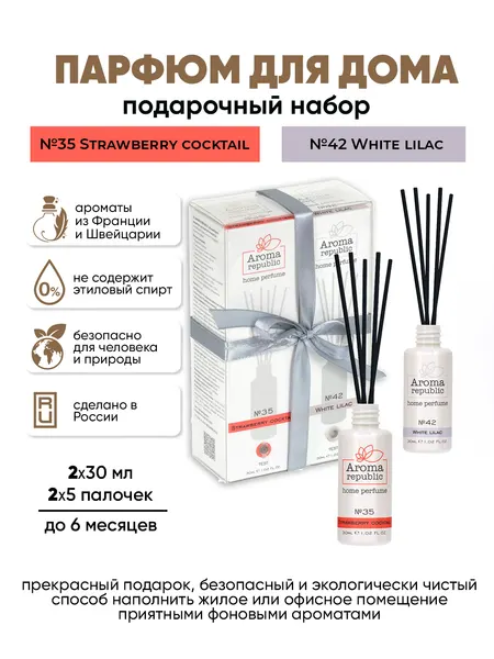 Набор парфюма для дома и офиса, диффузор, освежитель воздуха с палочками