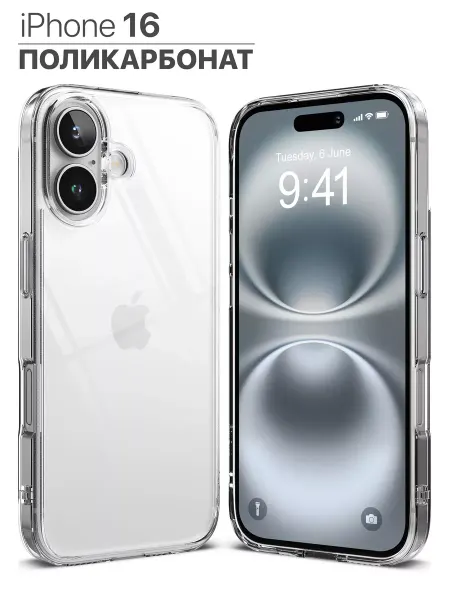 NoviCase Чехол на iPhone 16 поликарбонат