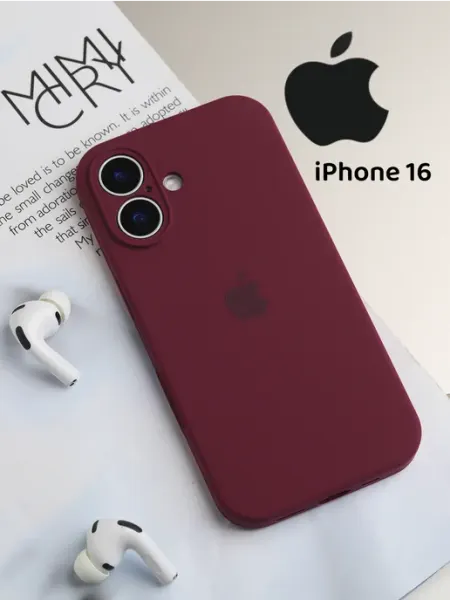 Persica Чехол на iPhone 16 силиконовый квадратный