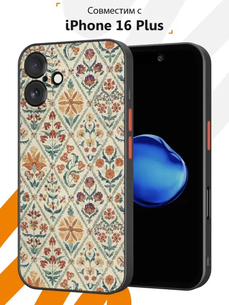 Мобилиус Чехол Бампер на iPhone 16 Plus с принтом Коллаж